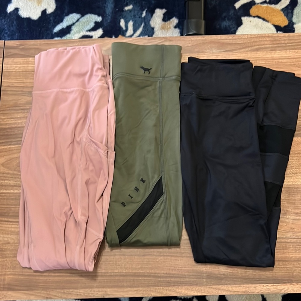 leggings set XS victoria’s secret pink forever 21 scrunch butt